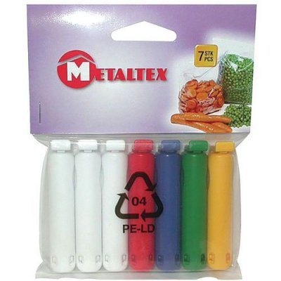 METALTEX  2047386 Clips de Sacs Court 7 Pi&egrave;ces - Coloris al&eacute;atoire