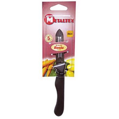 METALTEX  - Couteau &eacute;plucheur 2 tranchant inox blister m&eacute;taltex 258130