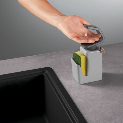 METALTEX  Distributeur de savon Soaptex - Avec porte-&eacute;ponge - 330 ml