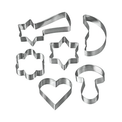 METALTEX  lot de 6 emporte-pieces en inox - multicolore