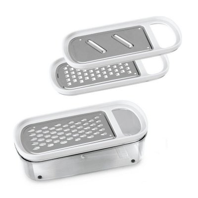 METALTEX  Rapbox Grater With Container 21 Cm Argent&eacute;