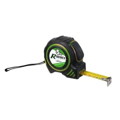 RIBITECH M&egrave;tre ruban 5 m x 19 mm bo&icirc;tier soft touch - PRMES05X19 - 