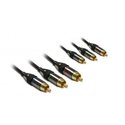 METRONIC  419205 Pack de 3 C&acirc;bles RCA M/M 1,5 m Noir