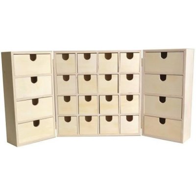 ARTEMIO Meuble 24 Tiroirs en Bois &agrave; customiser - Meuble Rangement