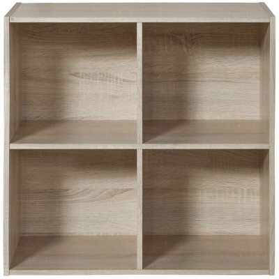 Meuble &agrave; case 4 cases H61,5 cm - Effet Ch&ecirc;ne