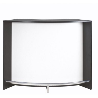 Meuble bar comptoir d'accueil noir 135 cm - coloris: blanc SNACK134NOB