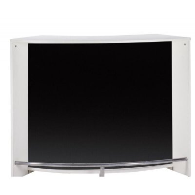 Meuble Bar Meuble Comptoir Noir ou Blanc Face Noire 134,5 x 104,8 x 55,3 cm - Coloris: Blanc - Noir