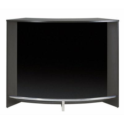 Meuble Bar Meuble Comptoir Noir ou Blanc Face Noire 134,5 x 104,8 x 55,3 cm - Coloris: Noir - Noir