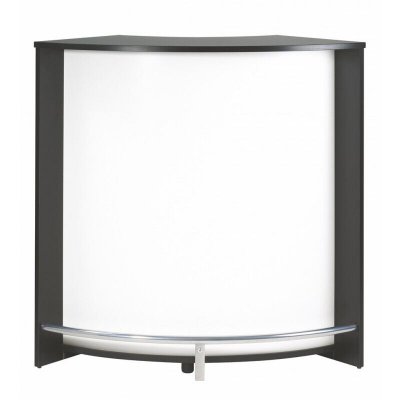 Meuble comptoir bar acceuil noir 107 cm - coloris: blanc SNACK106NOB