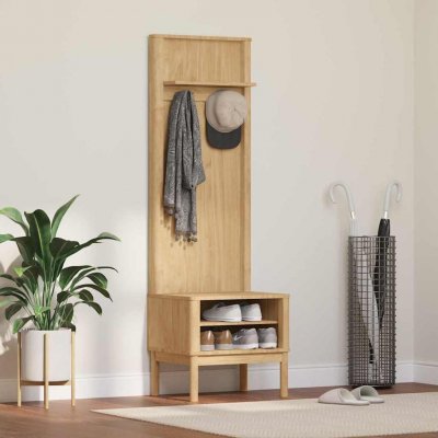 Meuble De Couloir Floro Cire Marron 50 X 40 X 158 Cm Vidaxl