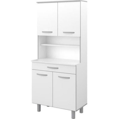 Meuble de cuisine - easy - 4 portes 1 tiroir - l 80 x p 44 x h 180 cm