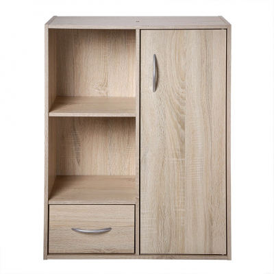 Meuble de rangement contemporain - COMPO - Ch&ecirc;ne - 4 cases + 2 portes