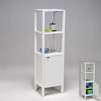Meuble de rangement TRIBU 1 porte - 3 tablettes / Blanc