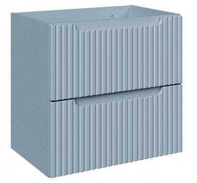 Meuble de salle de bain suspendu sous vasque NOVA DENIM 60 cm &ndash; 2 tiroirs
