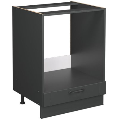 VICCO Meuble pour four Fame-Line 60cm sans PT Gris fonc&eacute; Anthracite 