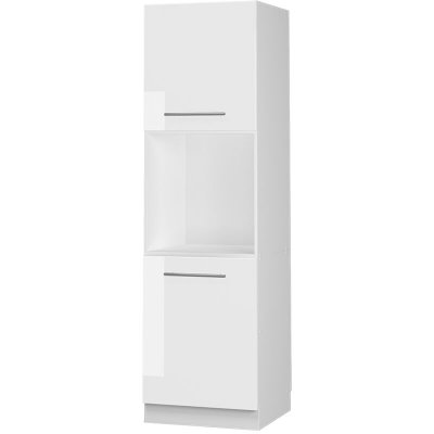 VICCO Meuble pour four Fame-Line, Blanc Haute brillance, 60 cm avec &eacute;tag&egrave;res ouvertes, 