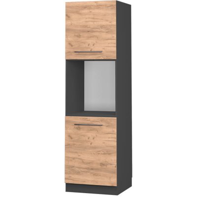 VICCO Meuble pour four Fame-Line, Ch&ecirc;ne de force dor&eacute;, 60 cm ouvert, 