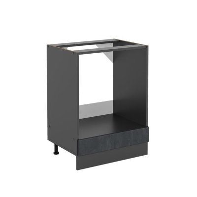VICCO Meuble pour four R-Line, B&eacute;ton noir, 60 cm sans plan de travail, 