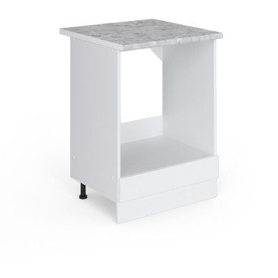 VICCO Meuble pour four R-Line, Blanc, 60 cm , PT Marbre, 