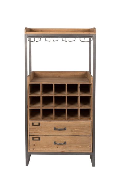 Meuble range bouteilles et verres Edgar - Boite &agrave; design - Bois