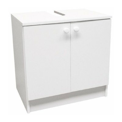 Meuble sous lavabo blanc - 60 x 62 x 42 cm - N&eacute;ova