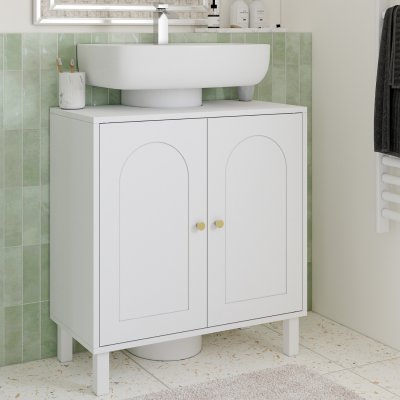Meuble Sous Lavabo Salle De Bain Arsene Design Arche Bois Blanc