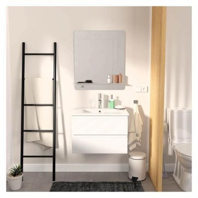 Meuble sous vasque blanc 60 cm Suspendu sorrento - Blanc