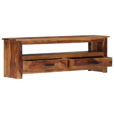 HELLOSHOP26 Meuble t&eacute;l&eacute; buffet tv t&eacute;l&eacute;vision design pratique 118 cm bois de sesham massif 2502277