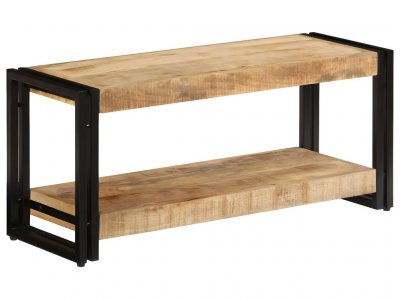 HELLOSHOP26 Meuble t&eacute;l&eacute; buffet tv t&eacute;l&eacute;vision design pratique 90 cm bois de manguier massif 2502028