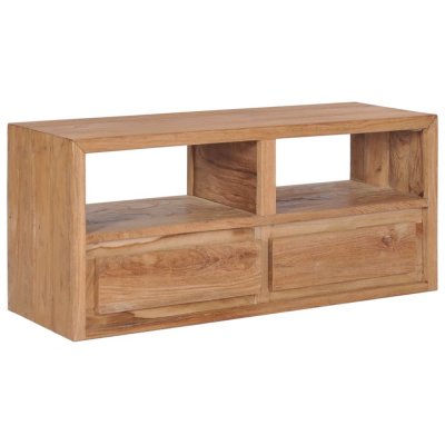 HELLOSHOP26 Meuble t&eacute;l&eacute; buffet tv t&eacute;l&eacute;vision design pratique 90 cm bois de teck massif