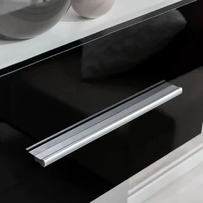 HELLOSHOP26 Meuble t&eacute;l&eacute; buffet tv t&eacute;l&eacute;vision design pratique mural 5 pi&egrave;ces avec &eacute;clairage led noir - Noir