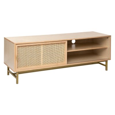 ATMOSPHERA Meuble TV 1 Porte Design ""Rayo"" 140cm Beige