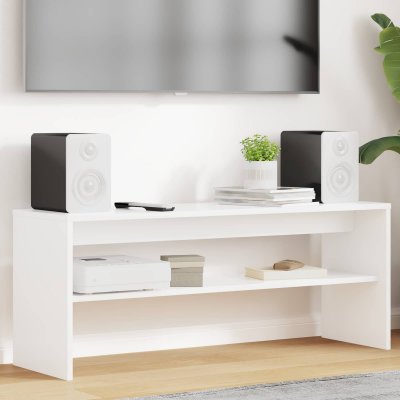 VIDAXL Meuble Tv 100 X 30 X 40 Cm Blanc Bois D'ing&eacute;nierie 