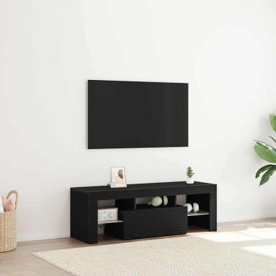 VIDAXL Meuble Tv 120 X 35 X 40 Cm Ch&ecirc;ne Noir Bois D'ing&eacute;nierie 