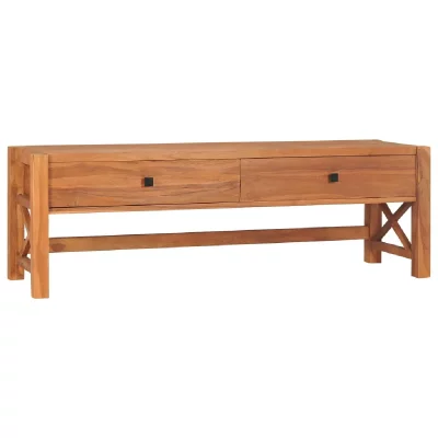 VIDAXL Meuble TV 140x40x45 cm Bois de teck recycl&eacute;
