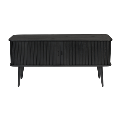 ZUIVER Meuble tv 2 portes 120x40x57,5 cm d&eacute;cor ch&ecirc;ne noir - barbier