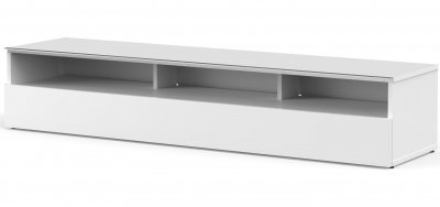 MELICONI Meuble TV 3 niches m&eacute;lamin&eacute; blanc Las Vegas 160 cm