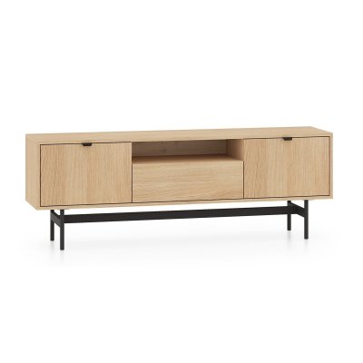 SELSEY Meuble TV 3 portes &ndash; Heggers &ndash; Ch&ecirc;ne mavelie &ndash; 150 cm