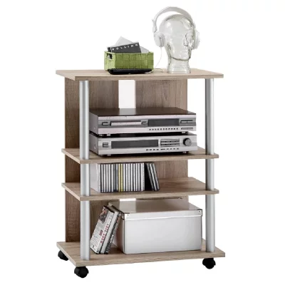 FMD Meuble TV 4 Niveaux Design Tanvent 85cm Naturel 