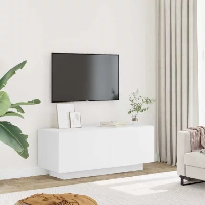 VIDAXL Meuble tv Blanc 100x35x40 cm Agglom&eacute;r&eacute; - 