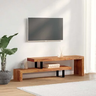 VIDAXL Meuble TV Bois d'acacia massif  - N/A