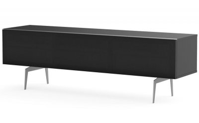 MELICONI Meuble tv bois et tissu acoustique noir daphn&eacute; 160 cm