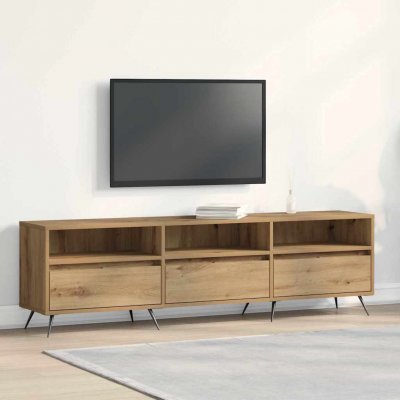 VIDAXL Meuble tv ch&ecirc;ne artisanal 150 x 30 x 44.5 cm Bois d'ing&eacute;nierie 