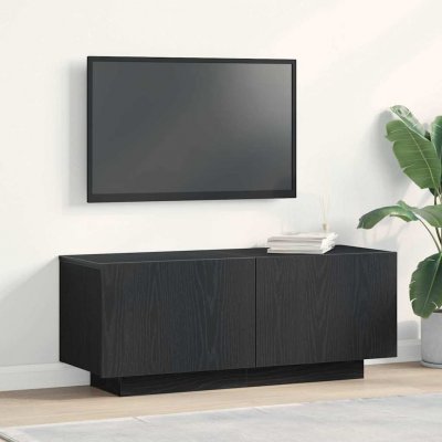 VIDAXL Meuble Tv Ch&ecirc;ne Noir 100 X 35 X 40 Cm Bois D'ing&eacute;nierie 