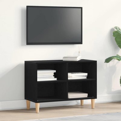 VIDAXL Meuble Tv Ch&ecirc;ne Noir 69,5 X 30 X 50 Cm Bois D'ing&eacute;nierie 