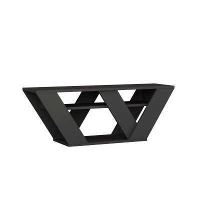 MENZZO Meuble TV design L. 110 x H. 40 cm gris anthracite
