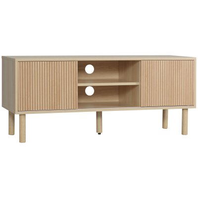 HOMCOM Meuble TV design Urban Craft  115x40x49cm Beige