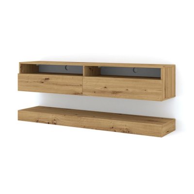 BIM FURNITURE Meuble TV DUO 160 cm ch&ecirc;ne artisanal