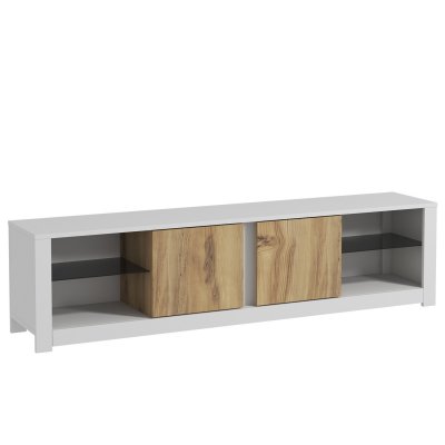 HABITAT ET JARDIN Meuble TV en bois ""Aydos"" 180 x 35 x 45 cm - Blanc