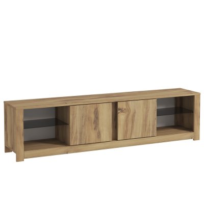 HANAH HOME Meuble TV en bois ""Aydos"" 180 x 35 x 45 cm - Ch&ecirc;ne